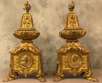 Beautiful Louis XIV Period Andirons 17th