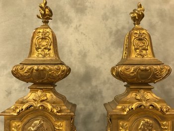 Beautiful Louis XIV Period Andirons 17th