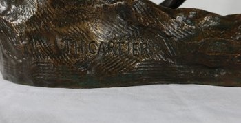 Wichtige Bronze "Der Hirte" von T-F. Cartier - Anfang 20.