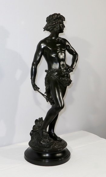 Importante "David" in bronzo, opera di A. Gaudez - Fine XIX secolo