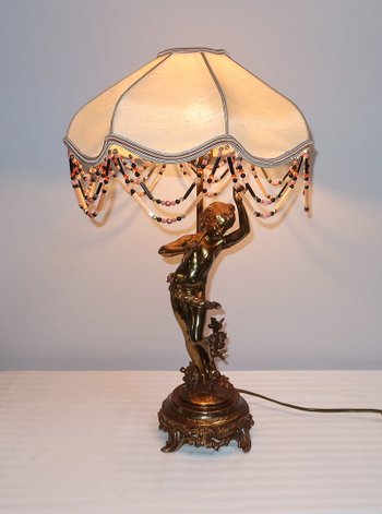 Lamp " The Pied Piper ", after Auguste Moreau - Early XXth century