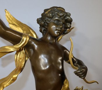 Importante "Cupido" in bronzo di Charles B. - XIX secolo