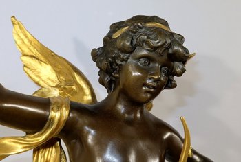 Importante "Cupido" in bronzo di Charles B. - XIX secolo