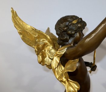 Importante "Cupido" in bronzo di Charles B. - XIX secolo