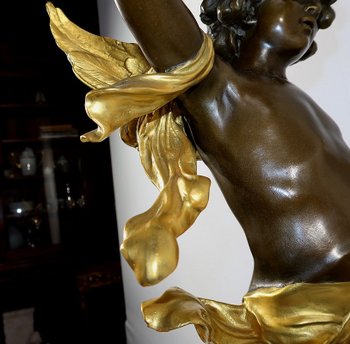 Importante "Cupido" in bronzo di Charles B. - XIX secolo