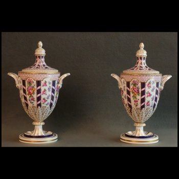 Paire De Vases Louis XVI De Samson XIXème 