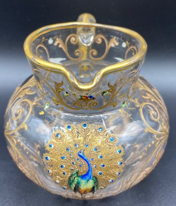 ENAMELLED CRYSTAL MILK JUG