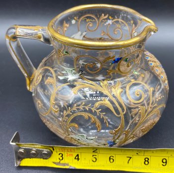 ENAMELLED CRYSTAL MILK JUG