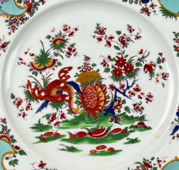 Un c. 1820-30 Chamberlain Worcester Assiette en porcelaine motif "Jabberwocky".#2