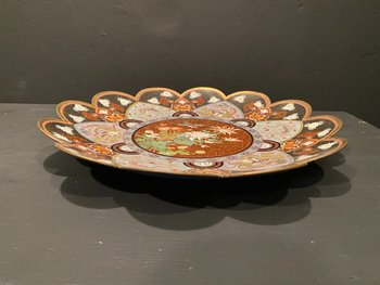 Plat polylobé en cloisonné