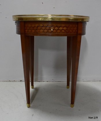 Mahogany Bouillotte Table, Louis XVI Style - Early 20th Century