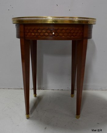 Mahogany Bouillotte Table, Louis XVI Style - Early 20th Century