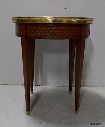 Mahogany Bouillotte Table, Louis XVI Style - Early 20th Century