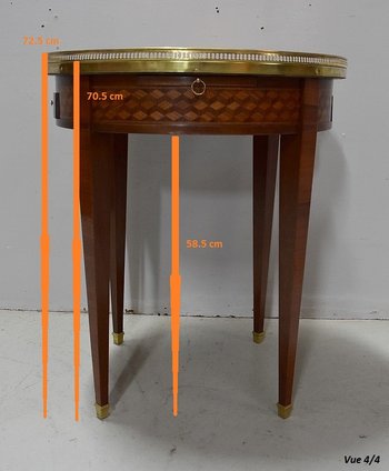 Mahogany Bouillotte Table, Louis XVI Style - Early 20th Century