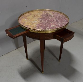 Mahogany Bouillotte Table, Louis XVI Style - Early 20th Century