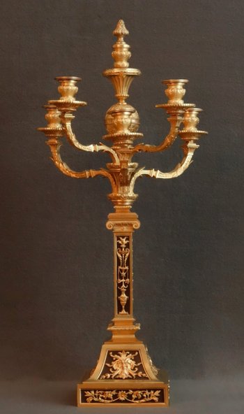 Important Pendulum And Its Candelabras From Raingo Nineteenth