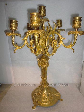 Pair of Napoleon III period candelabras