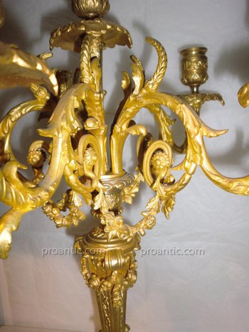 Pair of Napoleon III period candelabras