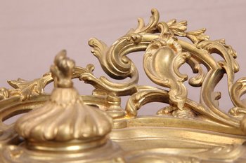 Napoleon III gilt bronze inkwell