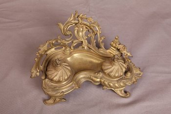 Napoleon III gilt bronze inkwell