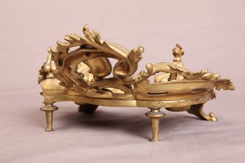 Napoleon III gilt bronze inkwell