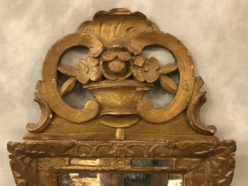 Miroir En Bois Doré d'époque 18ème