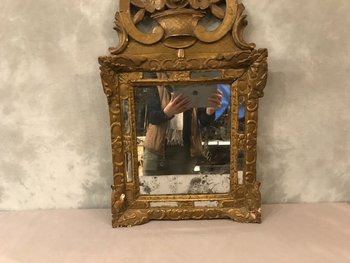 Miroir En Bois Doré d'époque 18ème