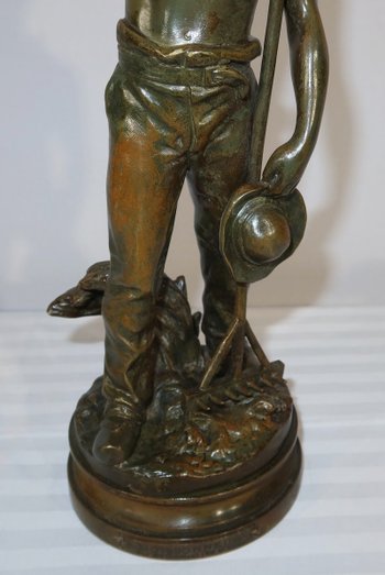 Bronze "The Harvester" signiert E. Constant Favre - Anfang des 20. Jahrhunderts