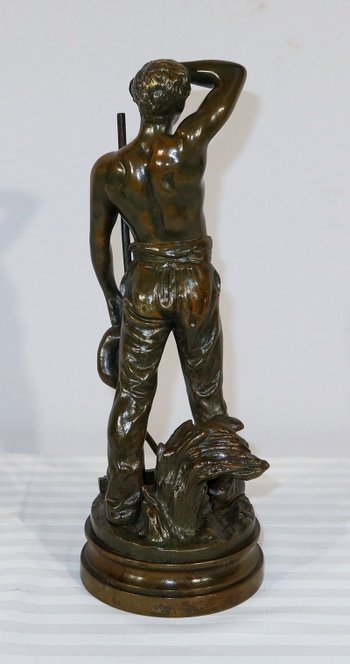 Bronze "The Harvester" signiert E. Constant Favre - Anfang des 20. Jahrhunderts