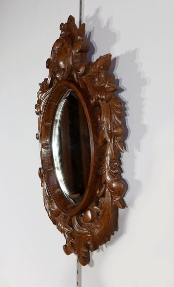 Miroir en Chêne massif, style Rocaille – Début XXe