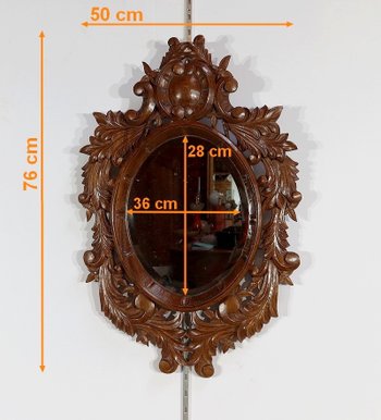 Miroir en Chêne massif, style Rocaille – Début XXe