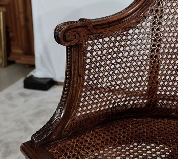 Pair of Mahogany Armchairs, Louis XVI Style - Early 20th Century