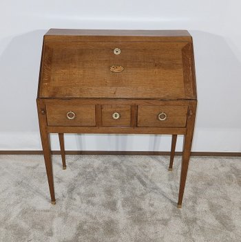 Kleines Bureau de Pente aus Eiche im Directoire-Stil - 2. Teil des 19. Jahrhunderts