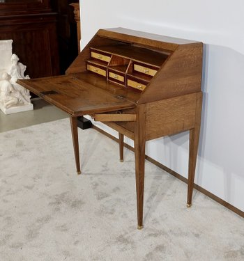 Kleines Bureau de Pente aus Eiche im Directoire-Stil - 2. Teil des 19. Jahrhunderts