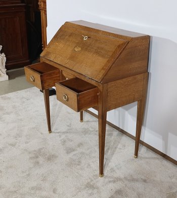 Kleines Bureau de Pente aus Eiche im Directoire-Stil - 2. Teil des 19. Jahrhunderts