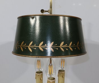 Lampada Bouillotte in bronzo dorato, gusto Impero - 1900