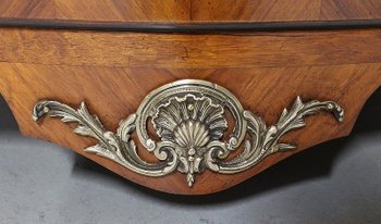 Chest of drawers in Blond Mahogany, Regency style - Mid 20th century