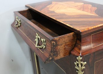 Small display case in Rio rosewood, Transitional style Louis XV / Louis XVI - 2nd part of XIXth century