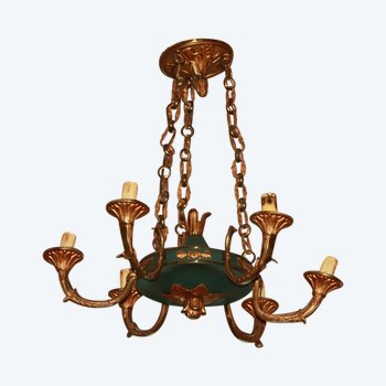 Empire Style Bronze Chandelier