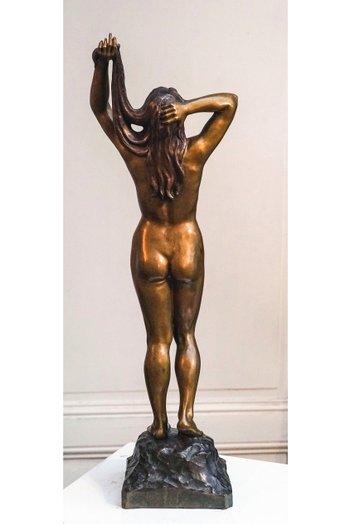 Arthur PUYT, scultura in bronzo, bagnanti Art Déco 1930