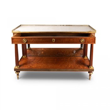 Serving Table In Mahogany And Marble From The Directoire Period