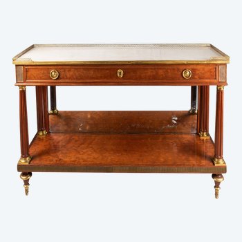 Serving Table In Mahogany And Marble From The Directoire Period