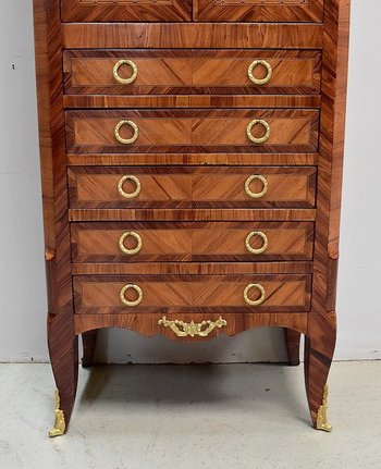 Small piece of furniture, in Rosewood and Rosewood, Transitional style Louis XV / Louis XVI - 2nd part of the XIXth century