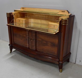 Eccezionale credenza in palissandro e sicomoro di Rio, attribuita a J. Leleu - 1940