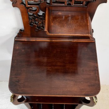 Music cabinet in stained Beech, Asian spirit, attributed to G. Viardot. Viardot - 1900