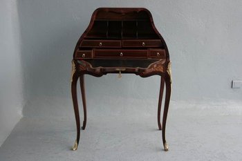 English Secretary Inlaid Late 18th Century