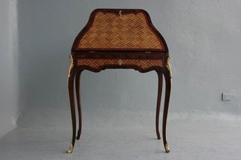 English Secretary Inlaid Late 18th Century