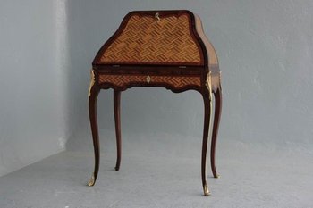 English Secretary Inlaid Late 18th Century