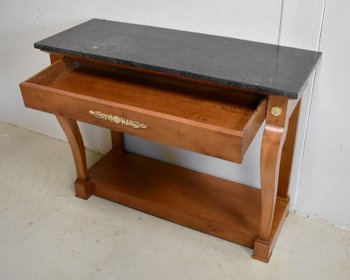 Solid cherry wood console, Restoration period - 1820