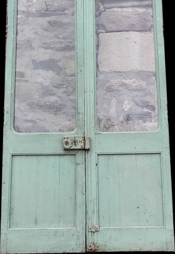 Antique Double Glass Door High Height 289 Cm